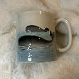 Vintage 1982 Otagiri Whale & Baby Coffee Mug